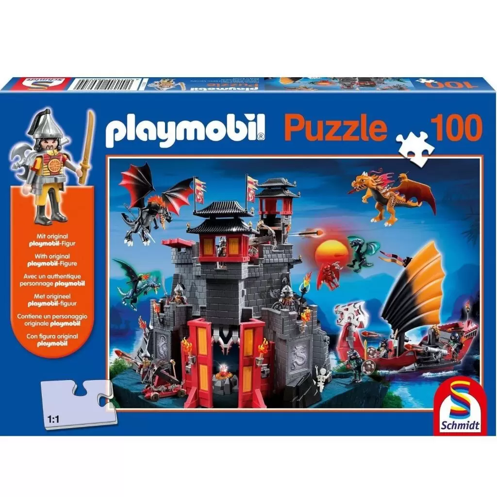 Playmobil Accessories & decorations - Puzzle 100 pieces - In the land of dragons (Schmidt)