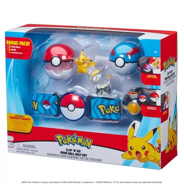 Wicked Cool Toys Pokemon Clip-N-Go Pokeball Belt Sets