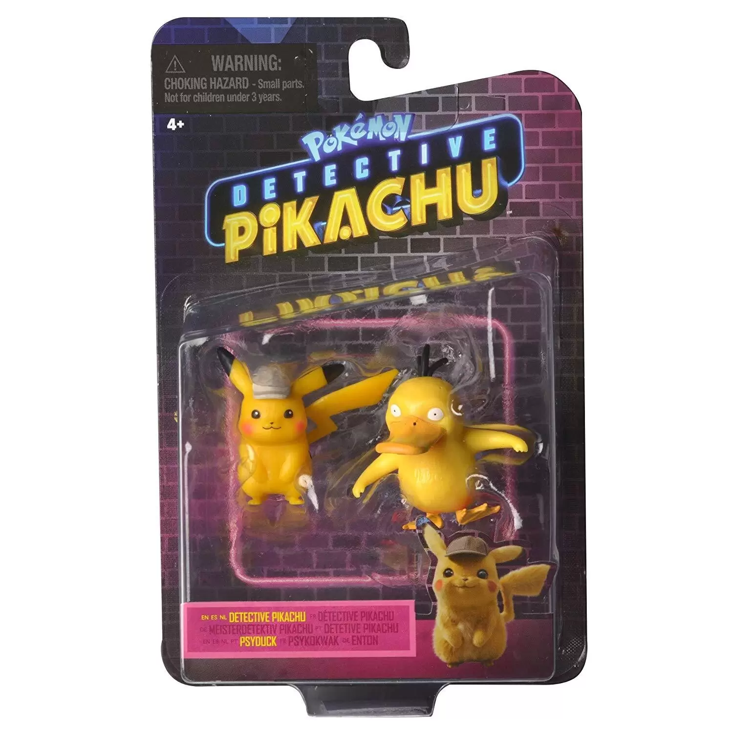 Pokémon Action Figures - Détective Pikachu - Détective Pikachu & Psykokwak 2 Pack