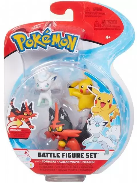 Pokémon Action Figures - Battle Figure Set - Matoufeu, Goupix d\'Alola & Pikachu 3 Pack