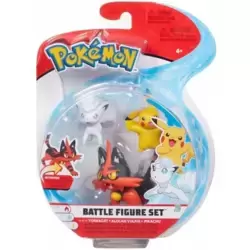 Battle Figure Set - Matoufeu, Goupix d'Alola & Pikachu 3 Pack