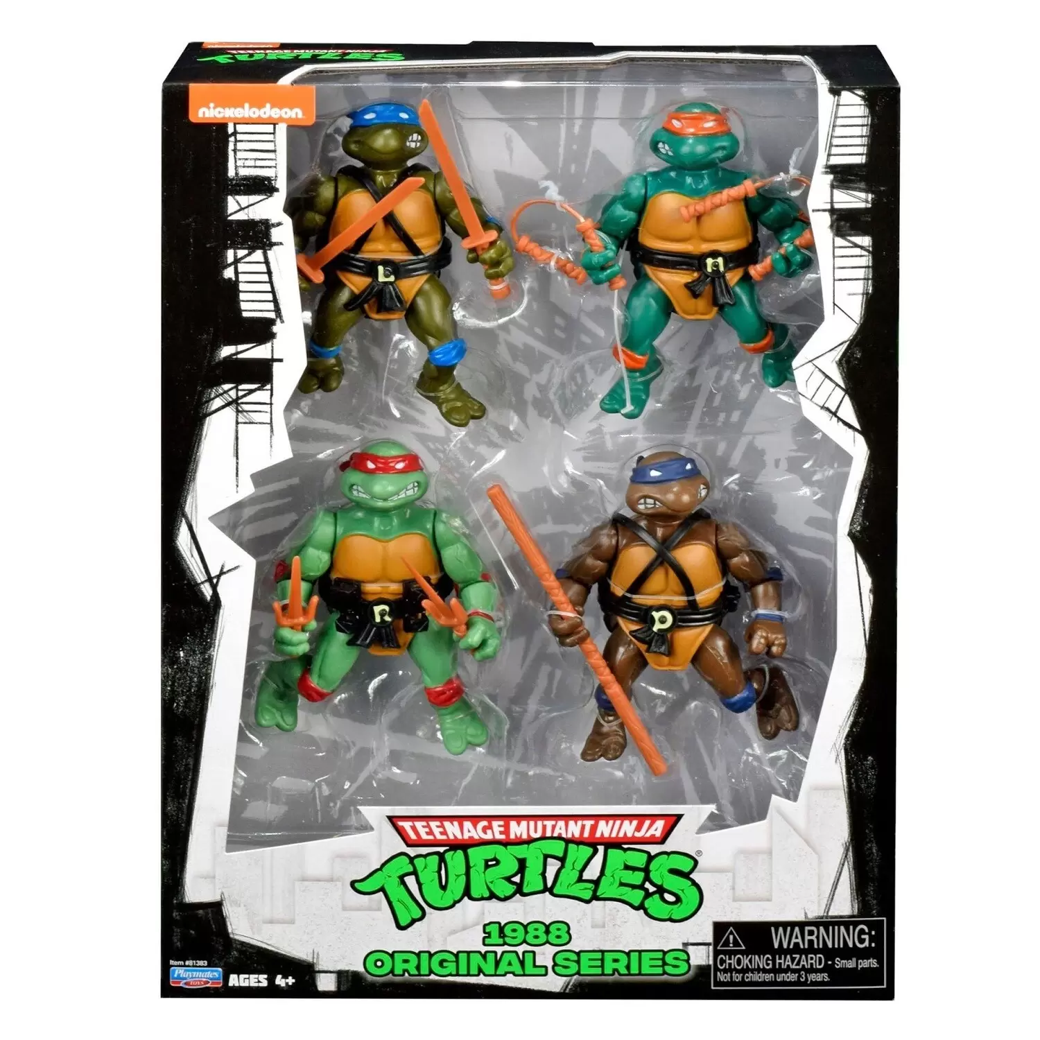 4 Teenage Mutant Ninja Turtles Teenage Mutant Ninja Turtles original arme Racks Near Comme neuf condition 1988 