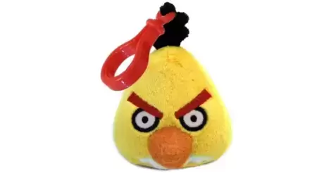 Angry Birds Bubbles Plush Bookbag Backpack Clip Yellow Orange Globe Doll  **NEW**