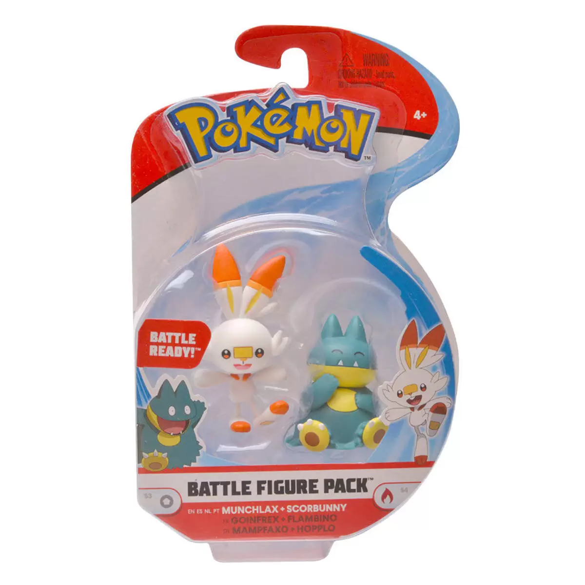Pokémon Action Figures - Battle Figure Pack - Scorbunny and Muchlax 2 Pack