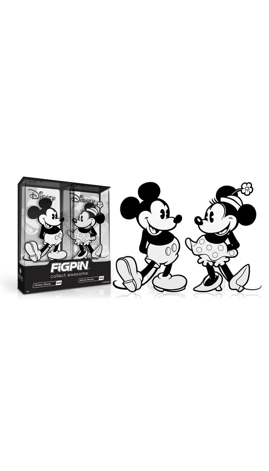 Disney - Figpin - Mickey & Minnie Black & White 2 Pack