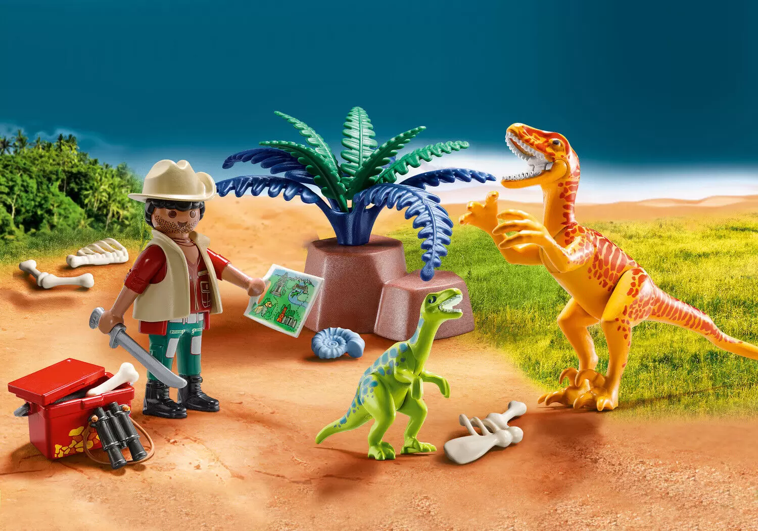 Playmobil Dinosaures - Valisette Explorateur et dinosaures
