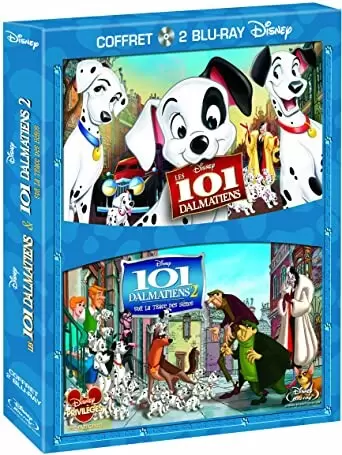 Les grands classiques de Disney en Blu-Ray - Coffret Blu ray Les 101 dalmatiens + 101 dalmatiens 2 : sur la trace des héros