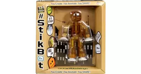 Stikbot Translucent Brown Action Figure Amber Animation Toy Social Media  Skitbot Stick Bot 