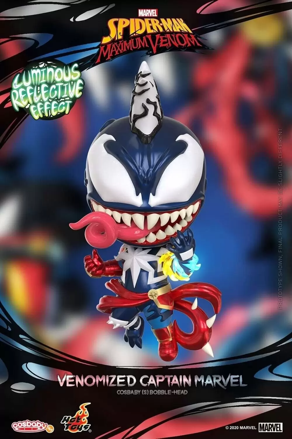 Cosbaby Figures - Spider-Man: Maximum Venom - Venomized Captain Marvel