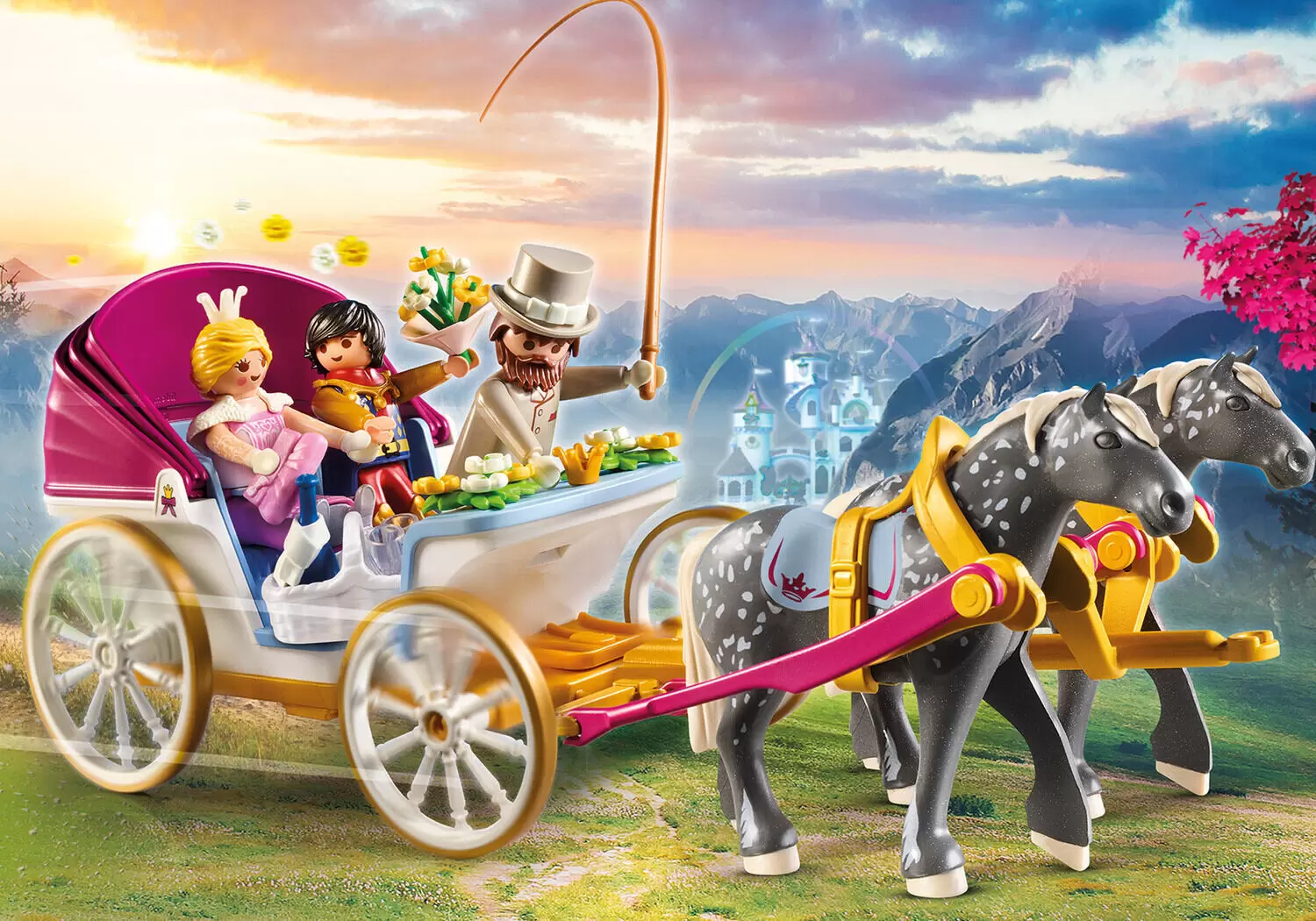 Playmobil Princesses - Calèche et couple royal