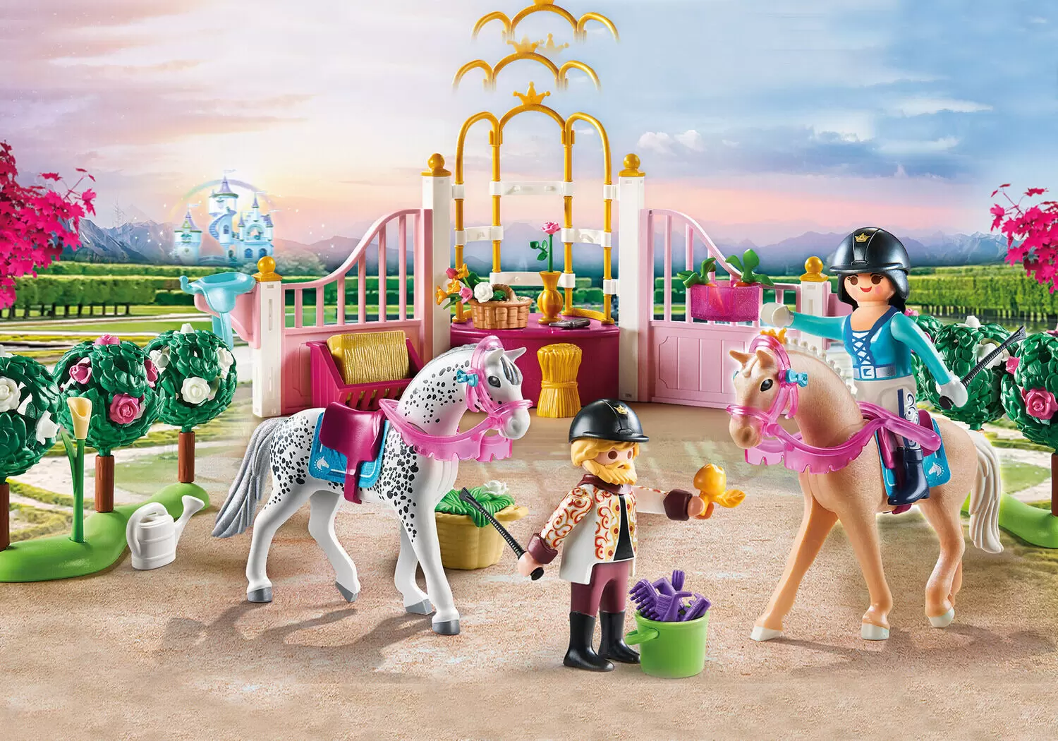 Playmobil Princesses - Princesse avec chevaux et instructeur