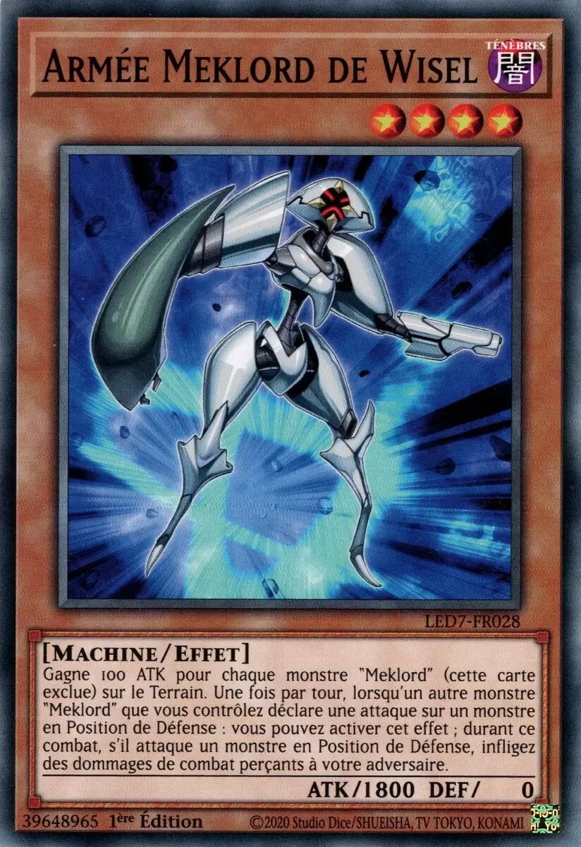 Pack du Duelliste - Les Duellistes Légendaires - La Rage de Râ LED7 - Armée Meklord de Wisel