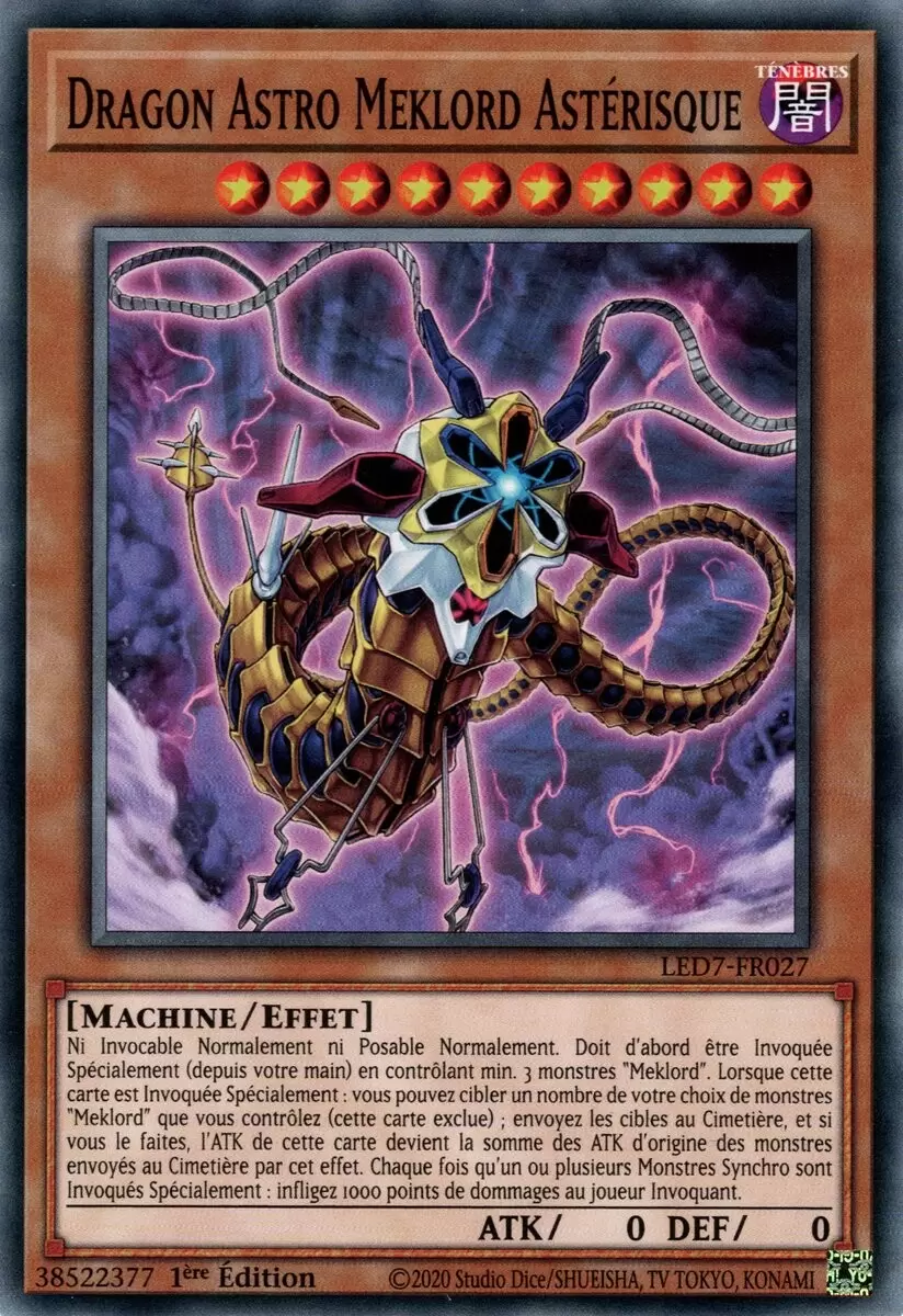 Pack du Duelliste - Les Duellistes Légendaires - La Rage de Râ LED7 - Dragon Astro Meklord Astérisque