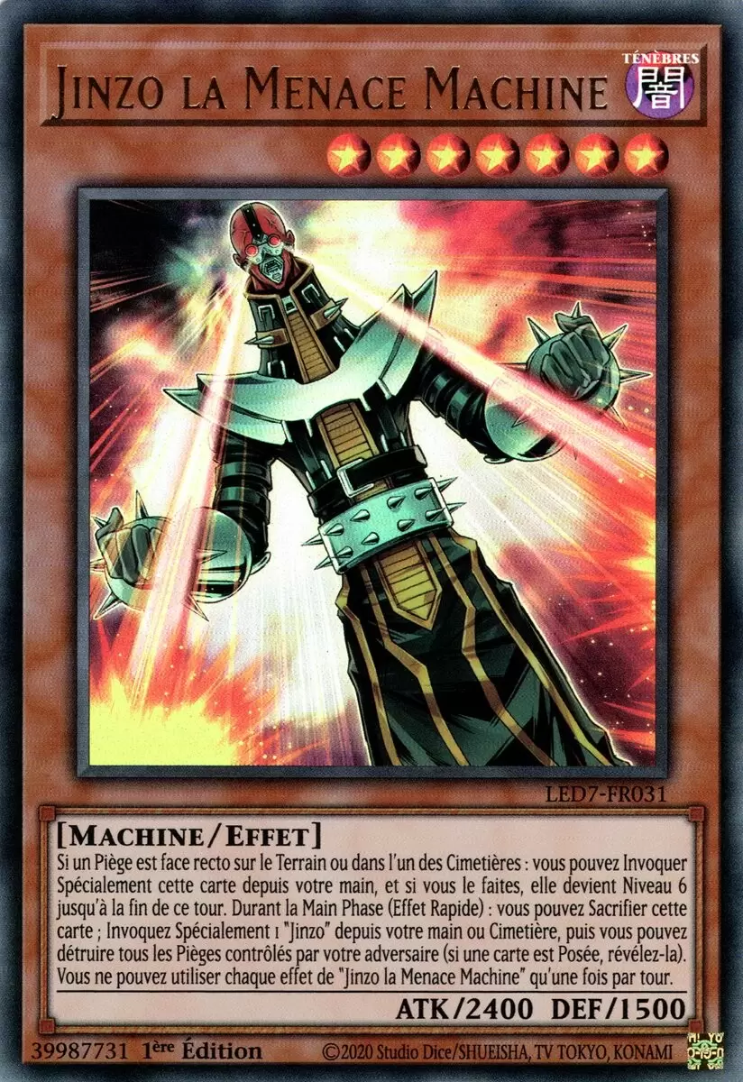 Pack du Duelliste - Les Duellistes Légendaires - La Rage de Râ LED7 - Jinzo la Menace Machine