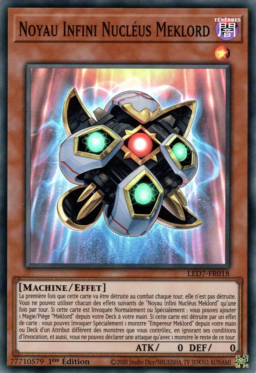 Pack du Duelliste - Les Duellistes Légendaires - La Rage de Râ LED7 - Noyau Infini Nucléus Meklord