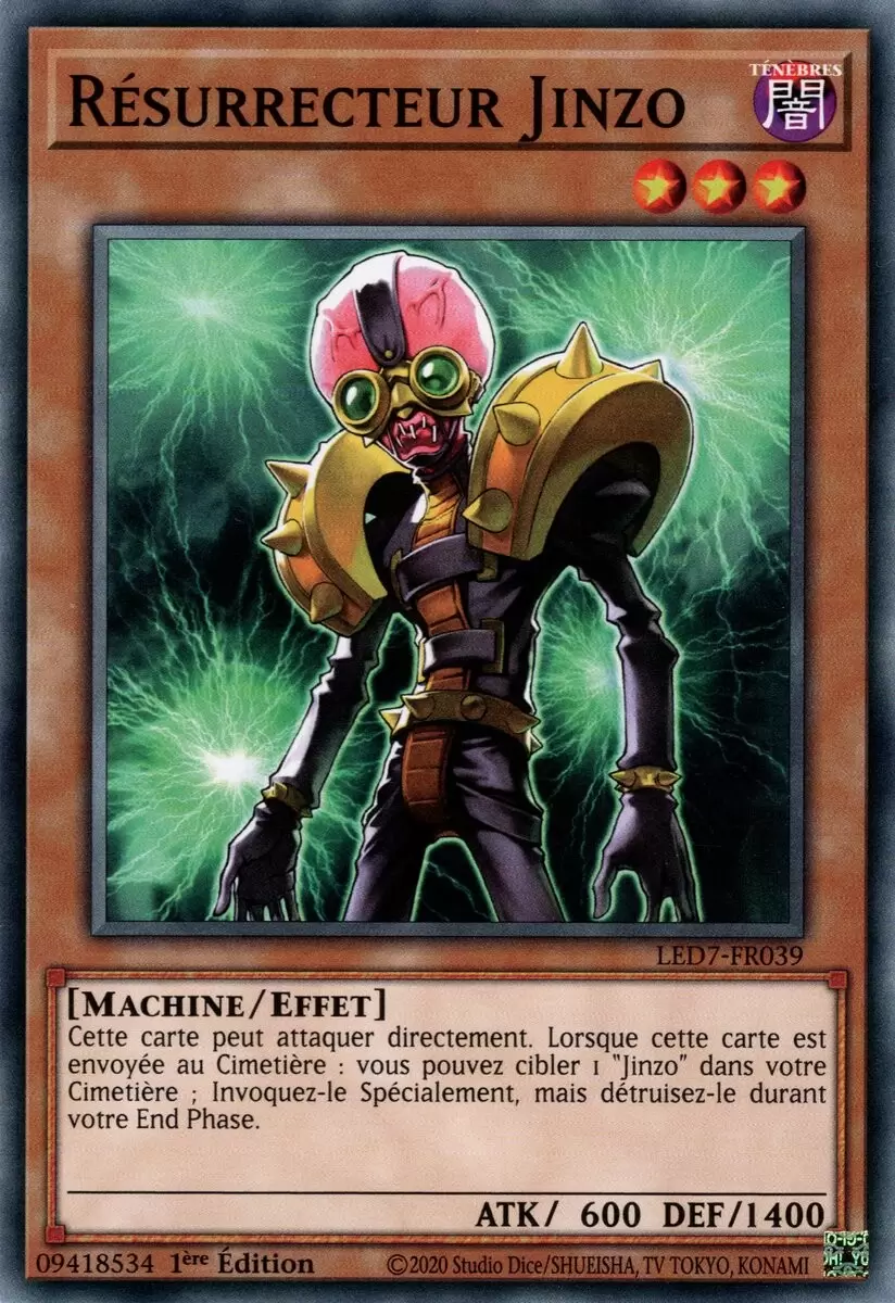 Pack du Duelliste - Les Duellistes Légendaires - La Rage de Râ LED7 - Résurrecteur Jinzo