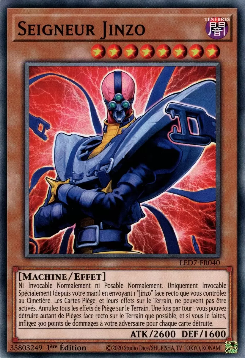 Pack du Duelliste - Les Duellistes Légendaires - La Rage de Râ LED7 - Seigneur Jinzo