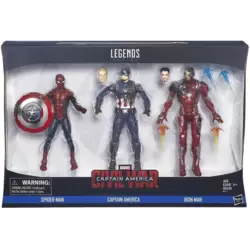 Spider-Man, Captain America, Iron Man 3 Pack