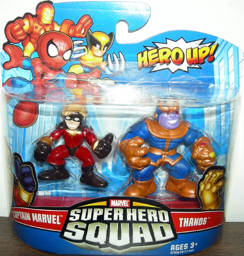 Marvel Super Hero Squad Action Figures - Captain Marvel & Thanos