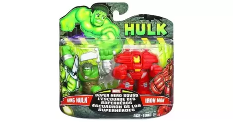 BNIB NEW Marvel Super Hero Squad Action Figures King Hulk & Iron Man 