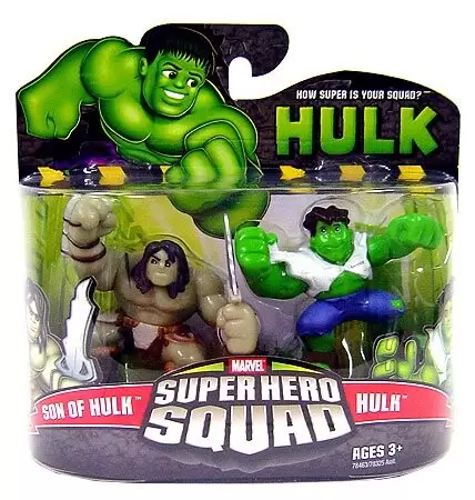 Marvel Super Hero Squad Action Figures - Son of Hulk & Hulk