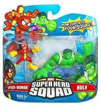 Marvel Super Hero Squad Action Figures - Spider-Woman & Hulk