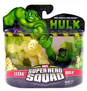 Marvel Super Hero Squad Action Figures - Zzzax & Hulk