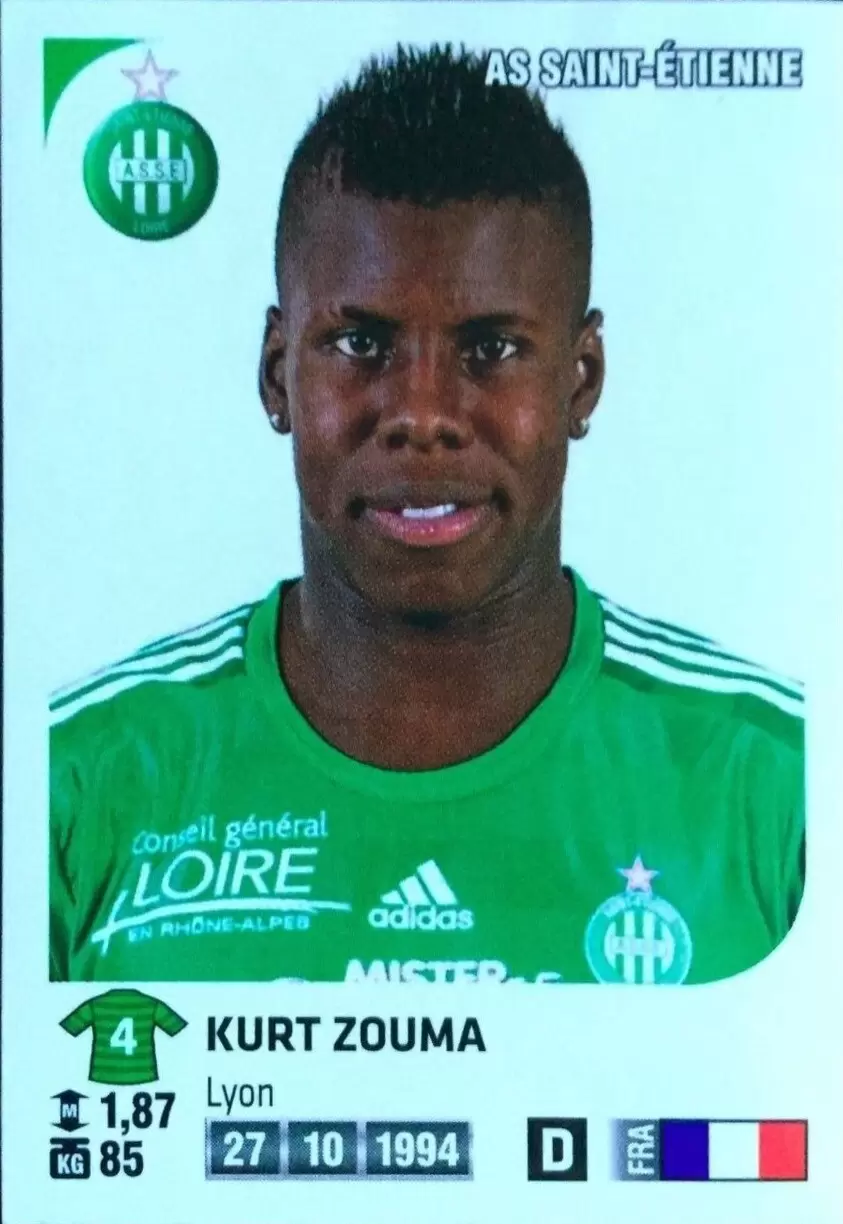 Foot 2012-13 (France) - Kurt Zouma - AS Saint-Etienne