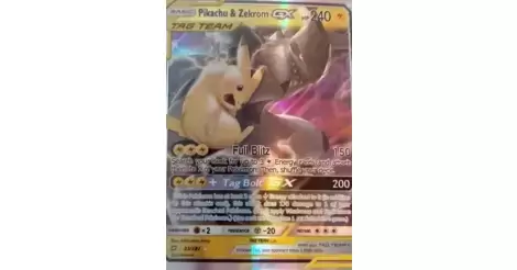 Pikachu & Zekrom GX - Team Up Pokémon card 184/181