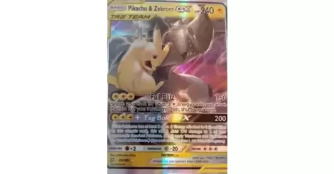 Pikachu E Zekrom GX Pokémon Carta Em Português 33/181