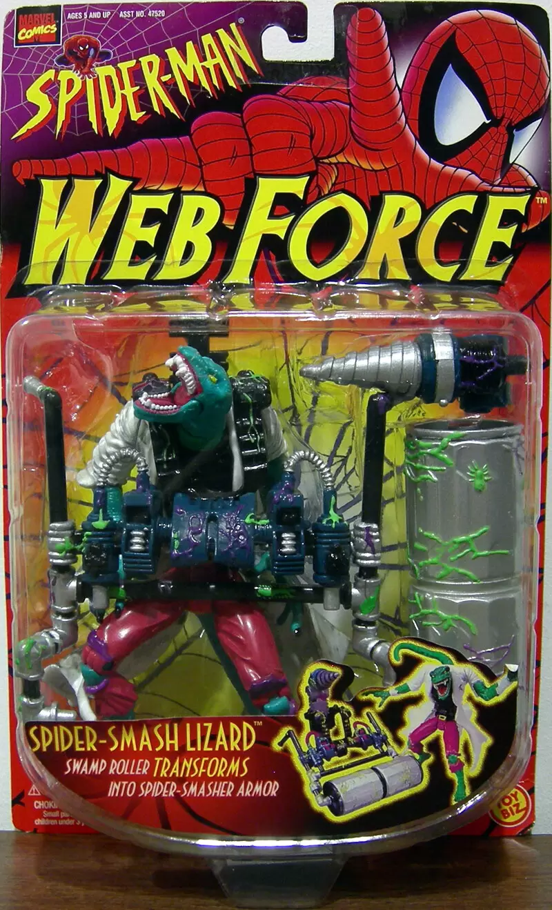 Spider-Man From The New Animated Series - Web Force - Spider-Smash Lizard