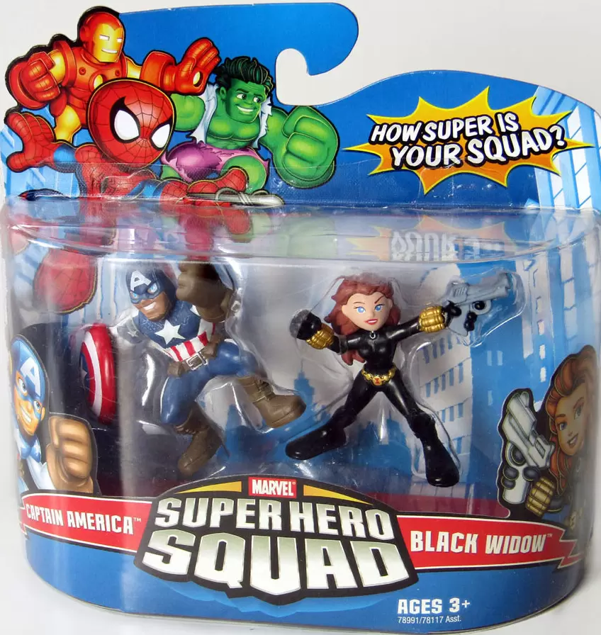 Captain America & Black Widow - figurine Marvel Super Hero Squad