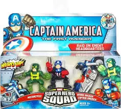 Marvel Super Hero Squad Action Figures - Captain America - Raid on Enemy Headquarters