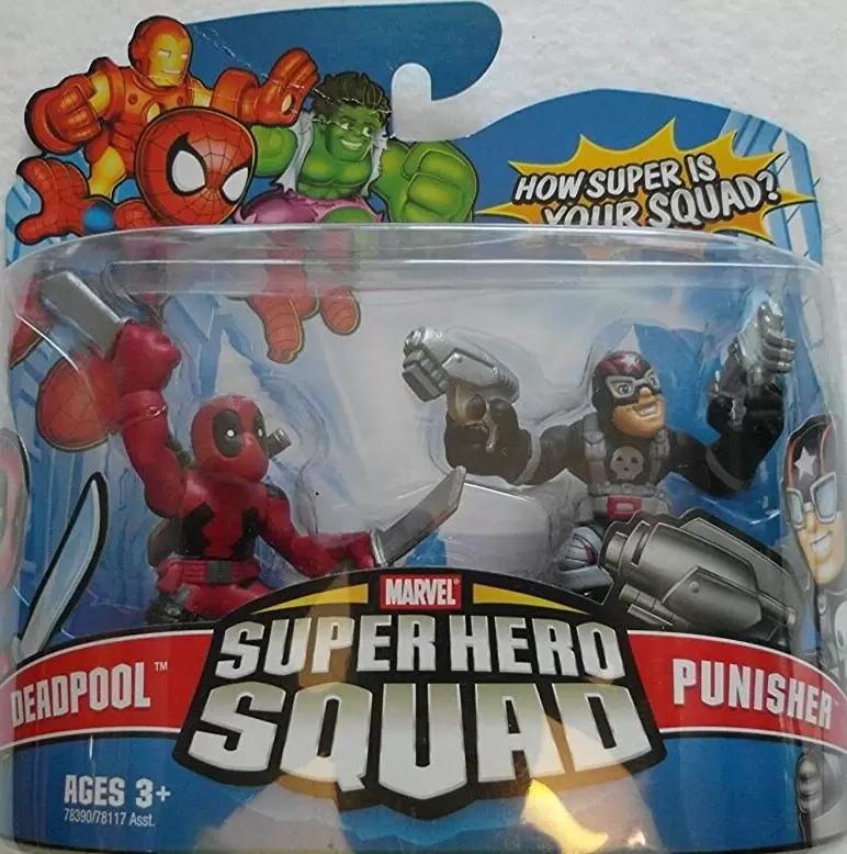Marvel Super Hero Squad Action Figures - Deadpool & Punisher