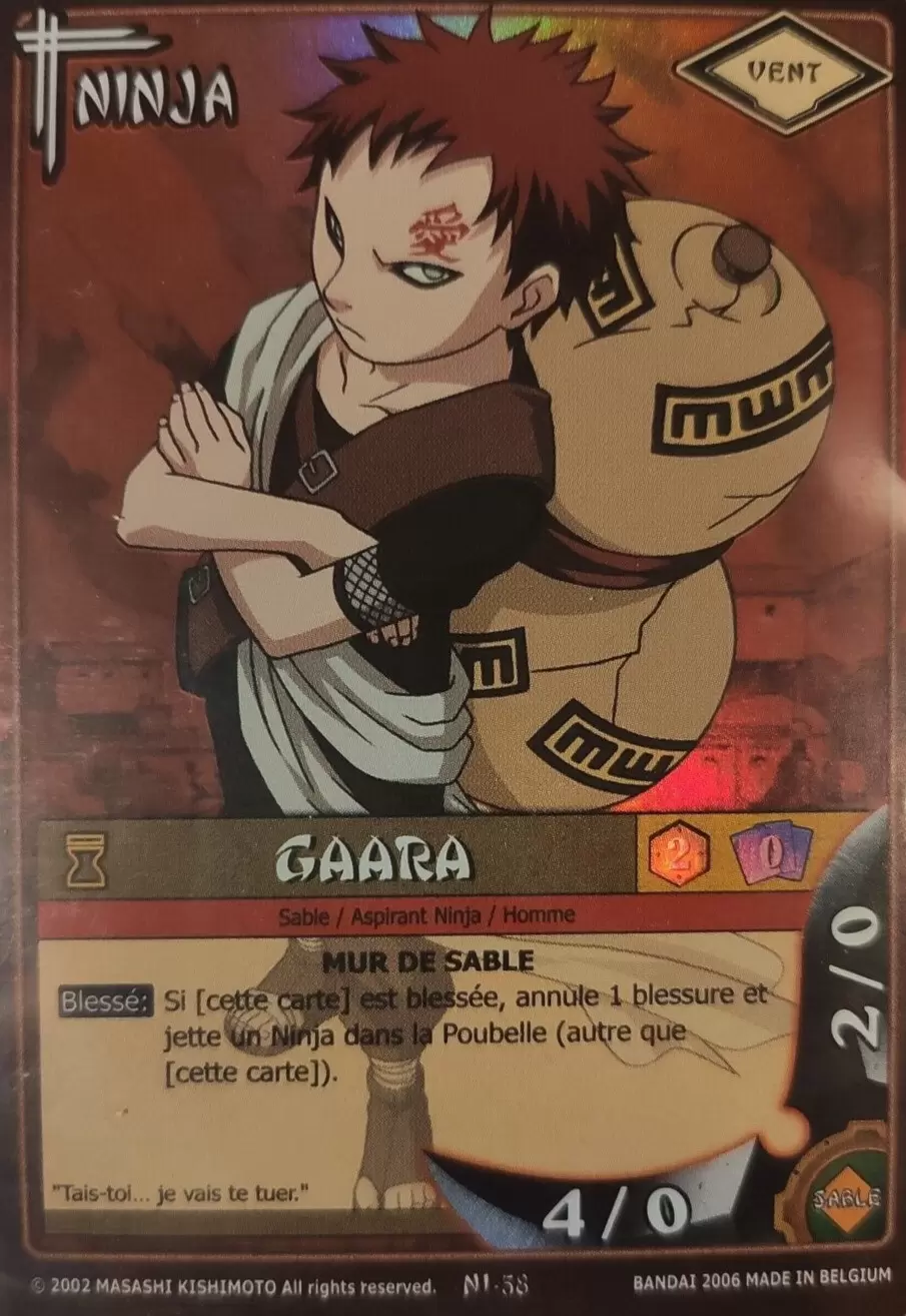 Cartes Naruto Série 01 - Gaara