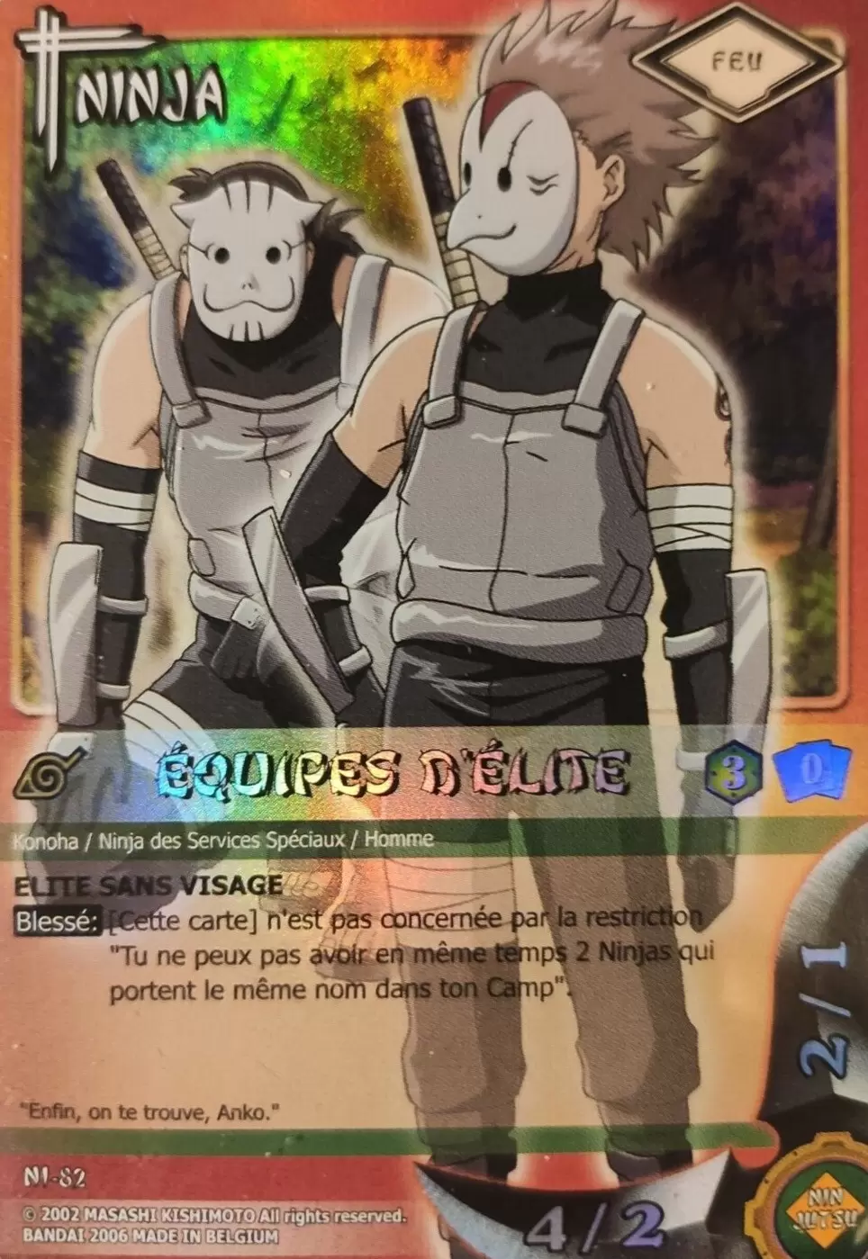 Cartes Naruto Série 02 - Détruire Konoha - Equipe D\'élite
