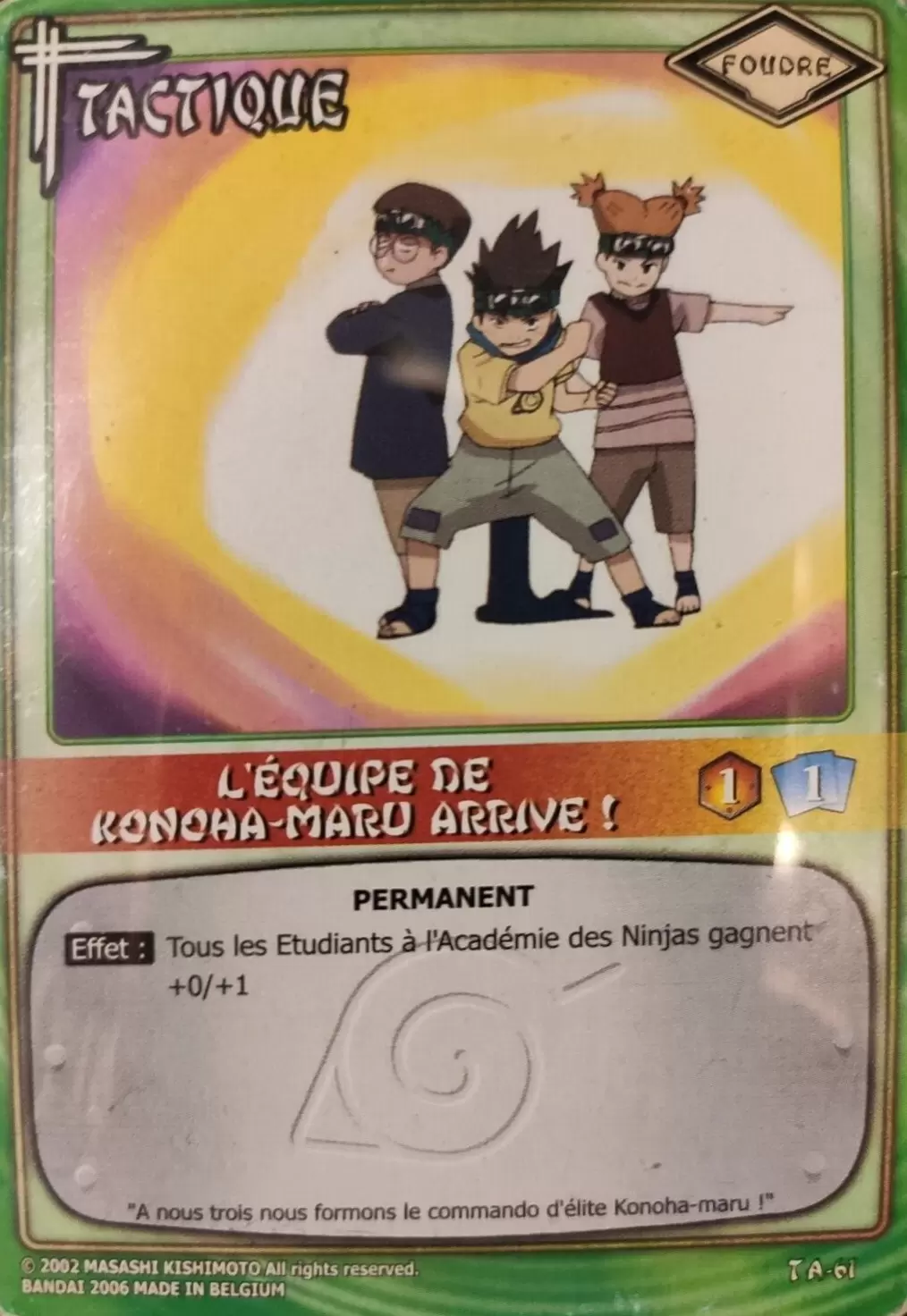 Cartes Naruto Série 02 - L\'équipe De Konoha-maru Arrive !