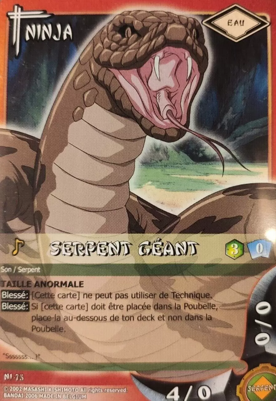 Cartes Naruto Série 02 - Serpent Géant