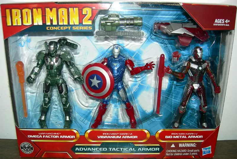Iron Man 2 - Movie & Comic Series - Advanced Tactical Armor 3 Pack