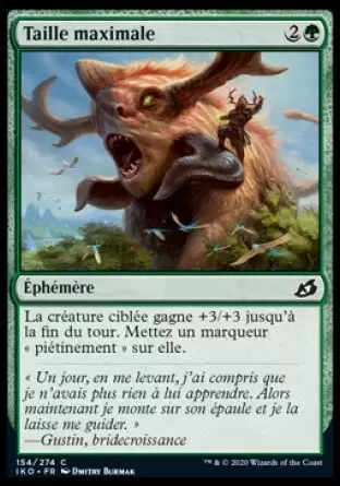 Ikoria : La Terre des Béhémoths - Taille maximale