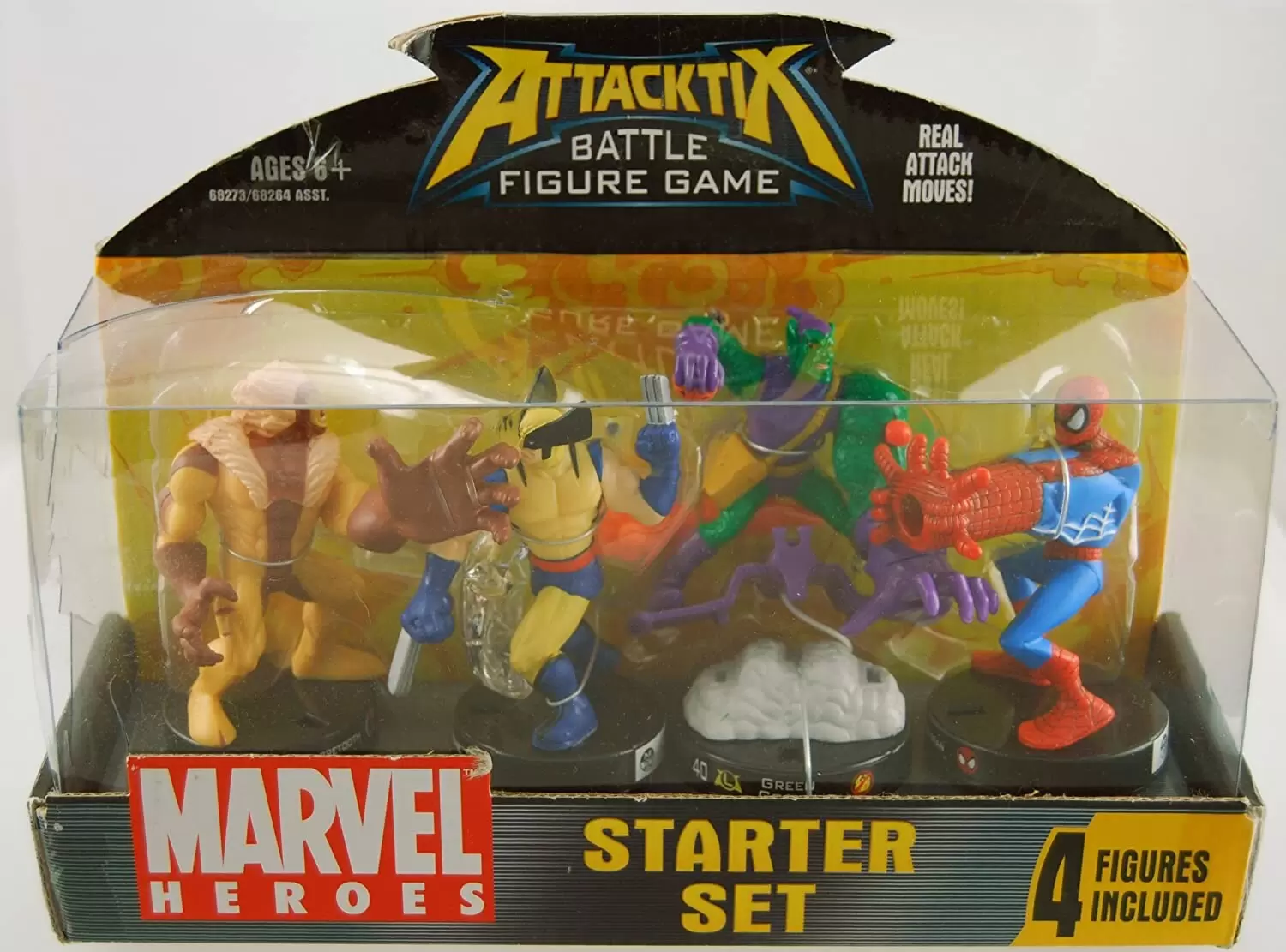 Marvel Attacktix Battle Figures - Marvel Heroes Starter Set 4 Pack