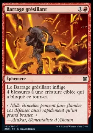 Renaissance de Zendikar - Barrage grésillant