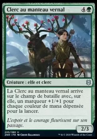 Renaissance de Zendikar - Clerc au manteau vernal