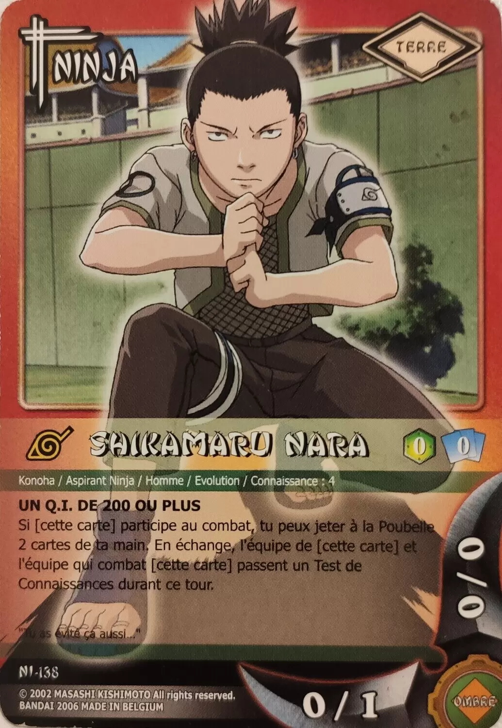 Cartes Naruto Série 03 - Puissances Cachées - Shikamaru Nara