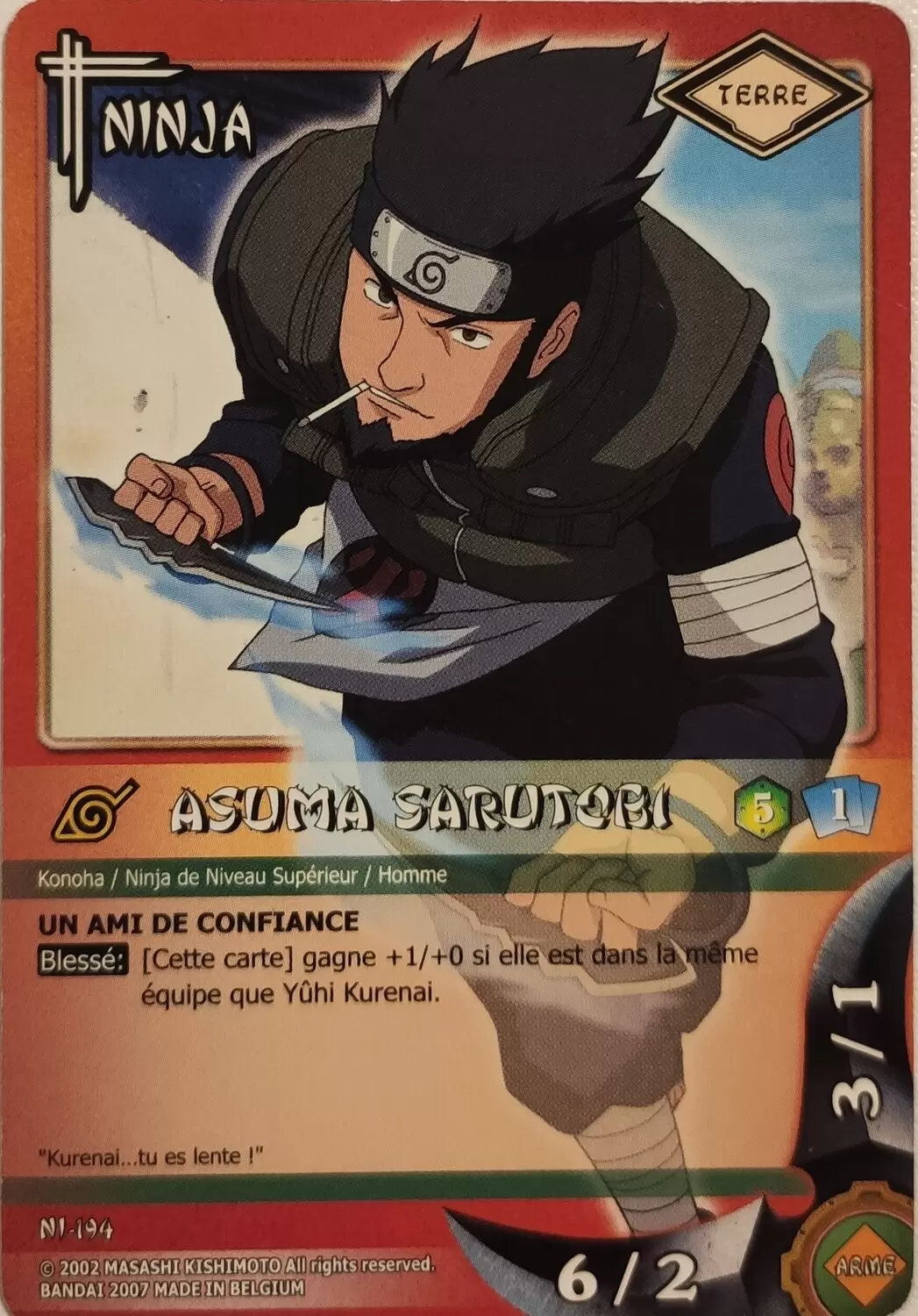 Cartes Naruto Série 04 - Asuma Sarutobi