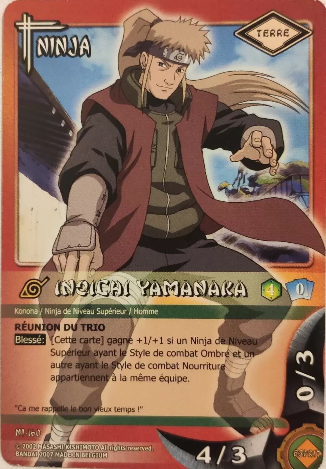 Cartes Naruto Série 04 - L\'Esprit du Sable - Inoichi Yamanaka
