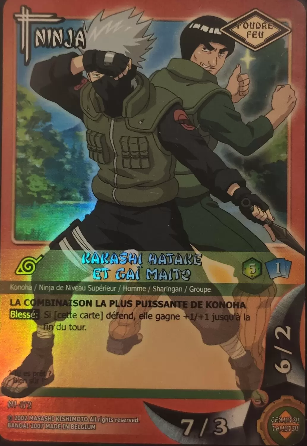 Cartes Naruto Série 04 - L\'Esprit du Sable - Kakashi Hatake Et Gaï Maito