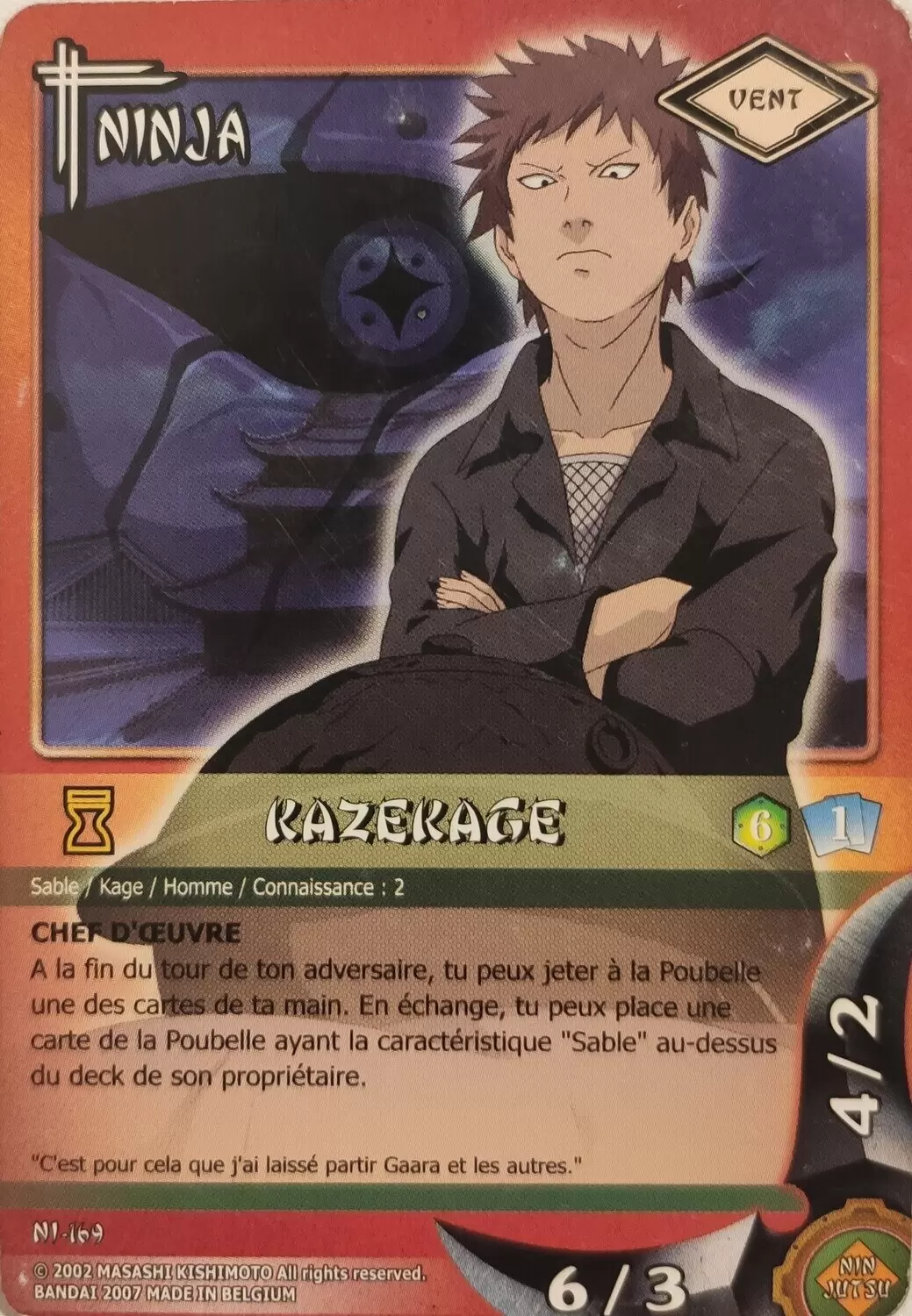 Cartes Naruto Série 04 - L\'Esprit du Sable - Kazekage