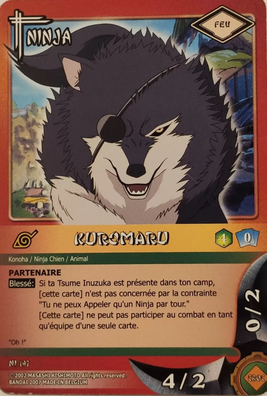 Cartes Naruto Série 04 - L\'Esprit du Sable - Kuromaru