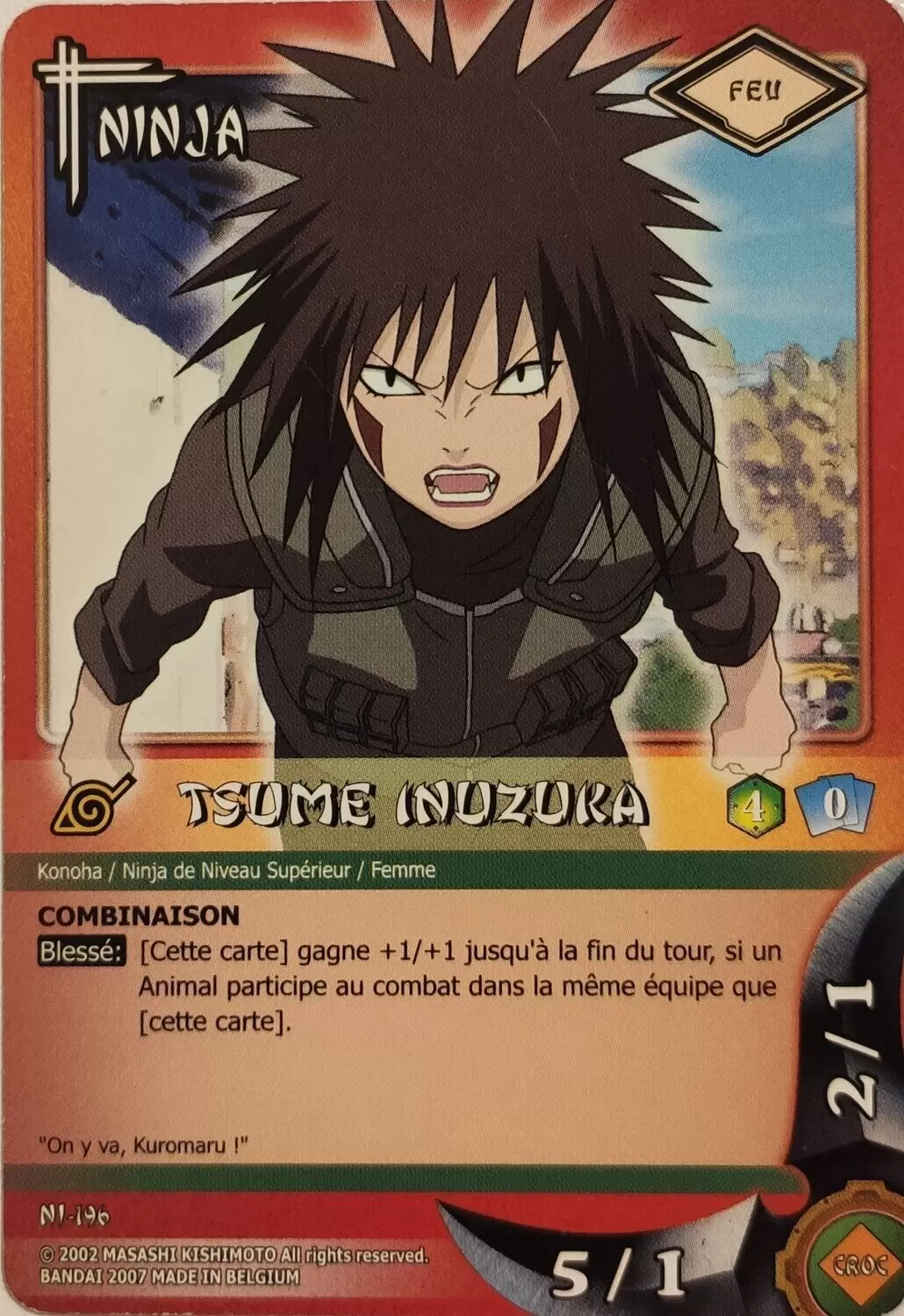 Cartes Naruto Série 04 - L\'Esprit du Sable - Tsume Inuzuka